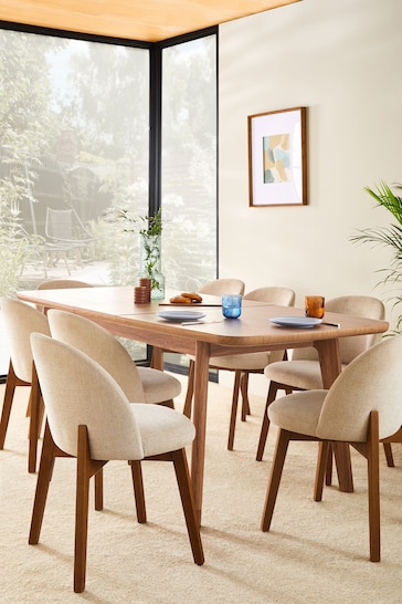 Walnut Effect Jackson 6 to 8 Seat Extending Dining Table
