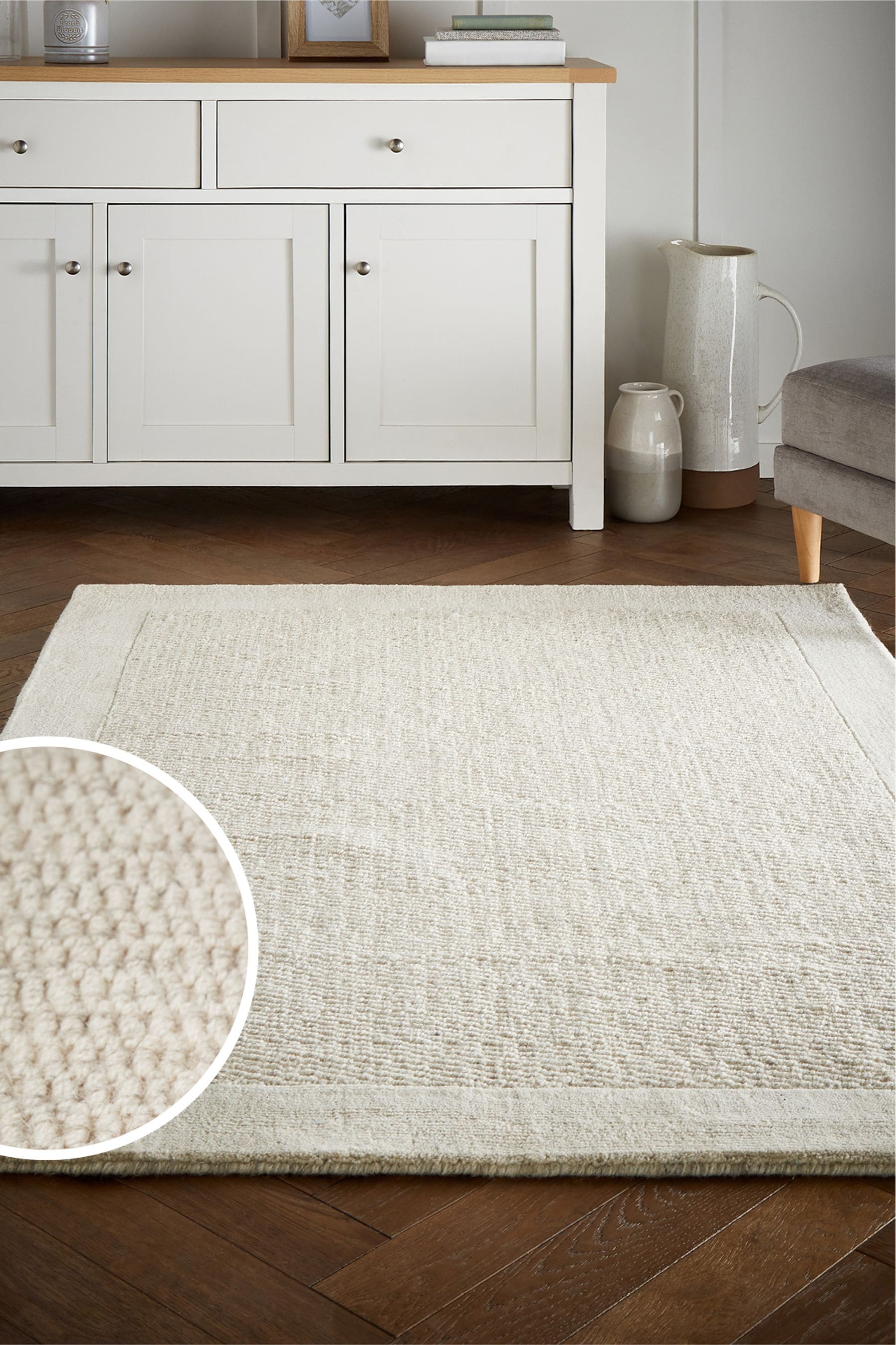 Buy Light Natural Florence Border Rug from the Next UK online shop