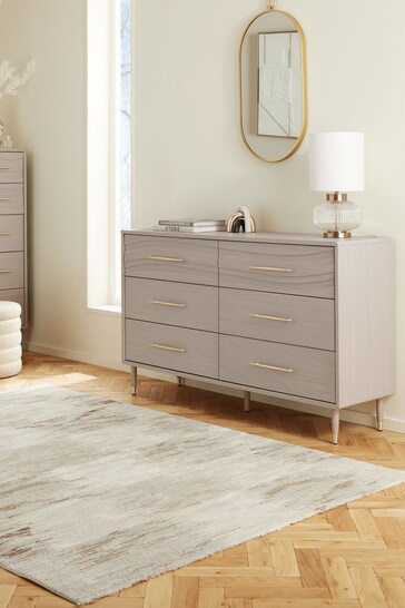Grey Adelaide Oak Effect 6 Drawer Chest of Drawers