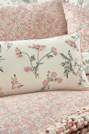 Laura Ashley Coral Pink Crosswell Cushion
