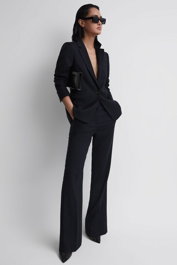 Reiss Navy Haisley Tailored Flared Suit Incotex Trousers
