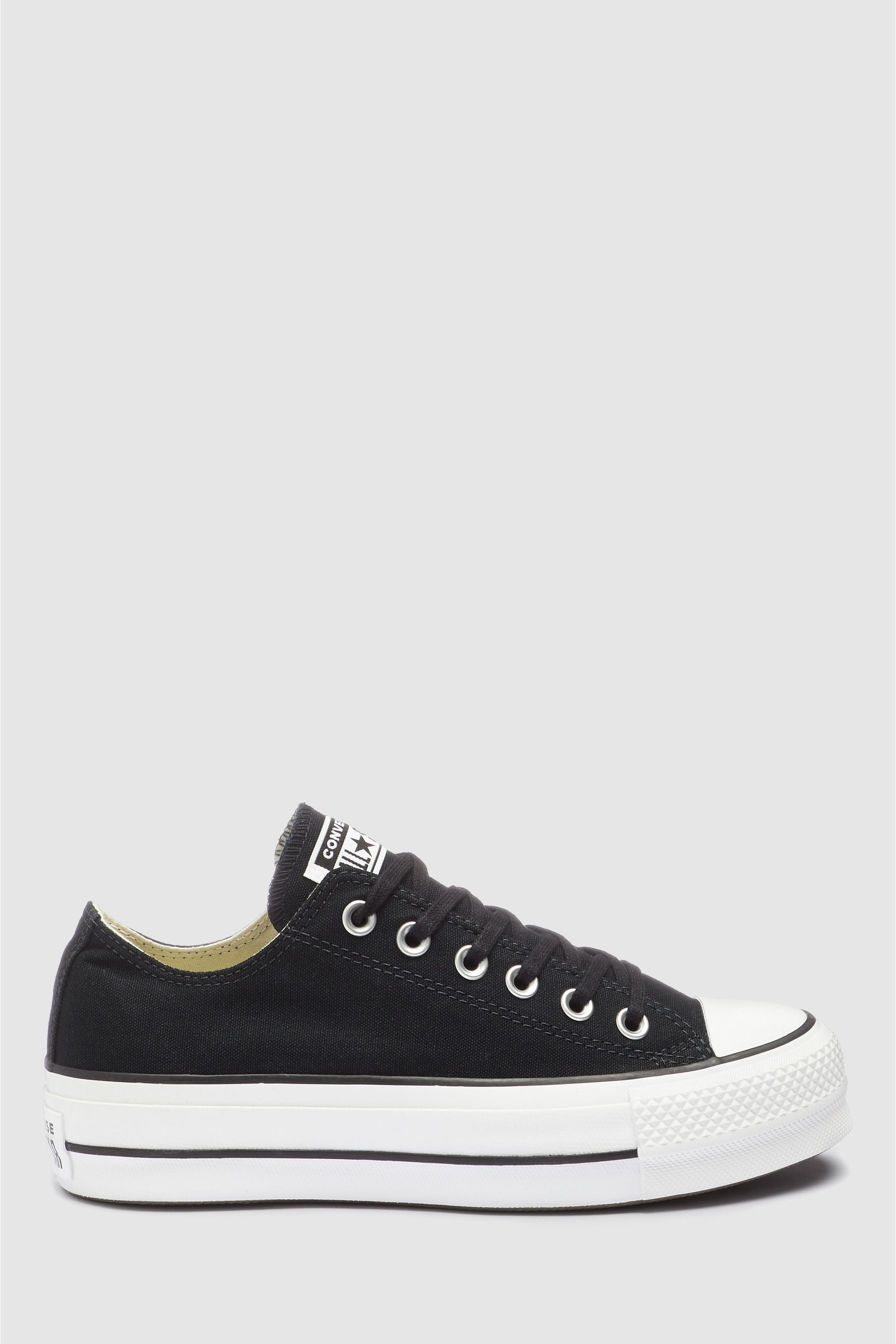 Converse all star ox on sale low platform white canvas