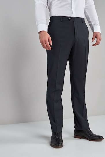 Buy Navy Blue Stretch Smart Trousers from the Next UK online shop