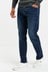 Mid Blue With Button Fly Slim Fit Essential Stretch Jeans