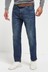 Mid Blue Wash Straight Fit Belted Jeans