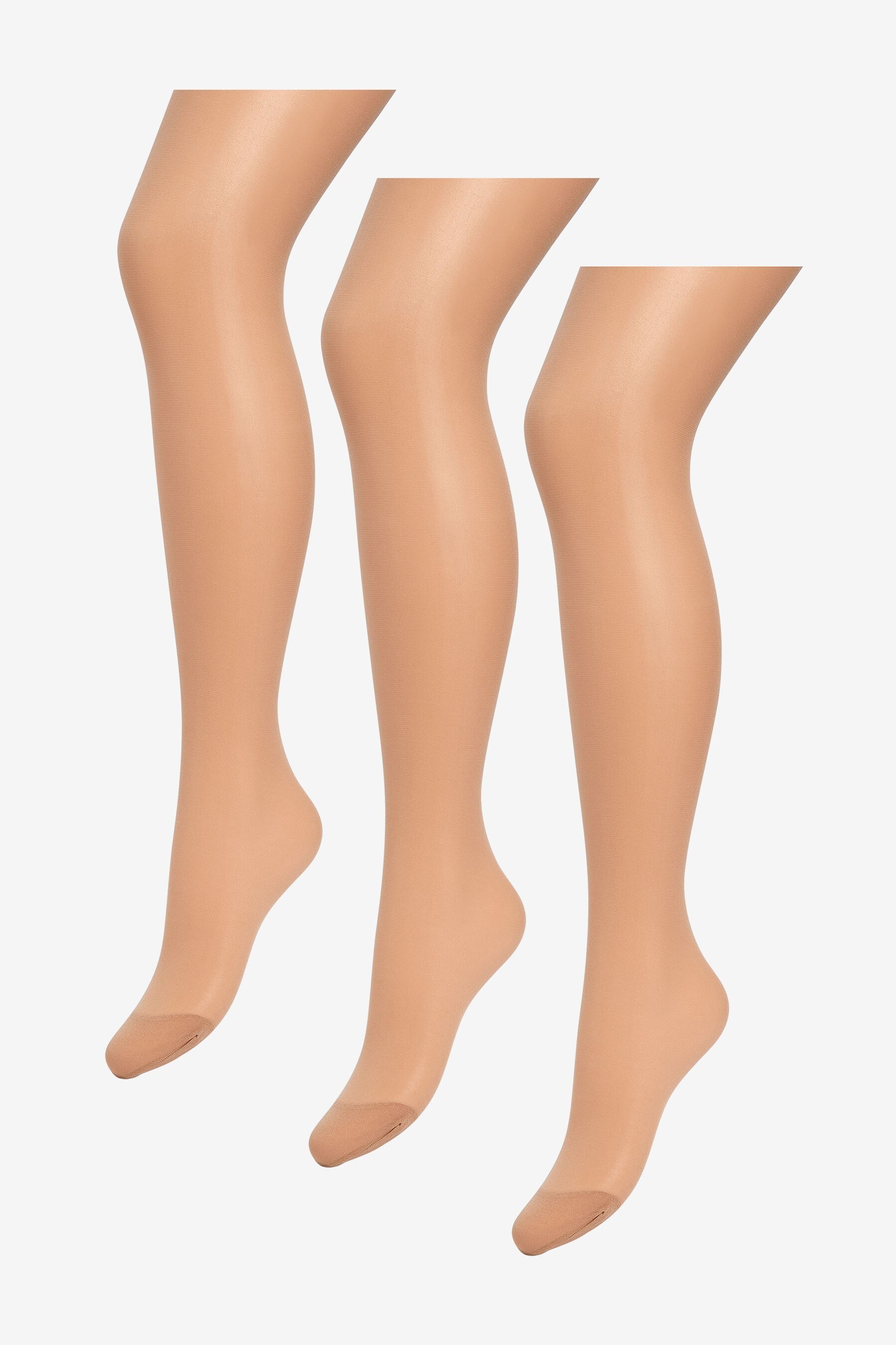 Natural Tan Matt 15 Denier Tights 3 Pack
