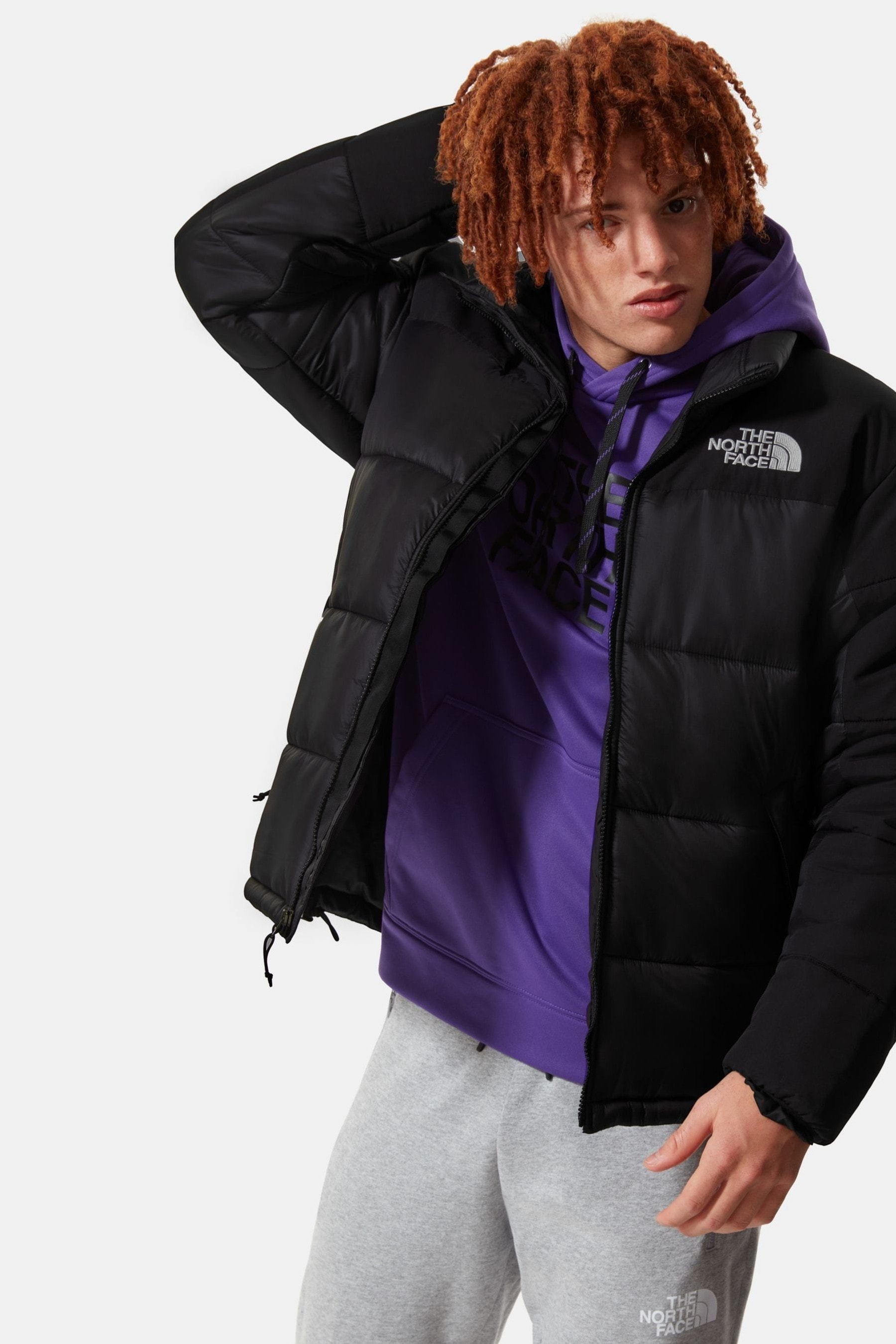 the north face himalayan insulated jacket in brown