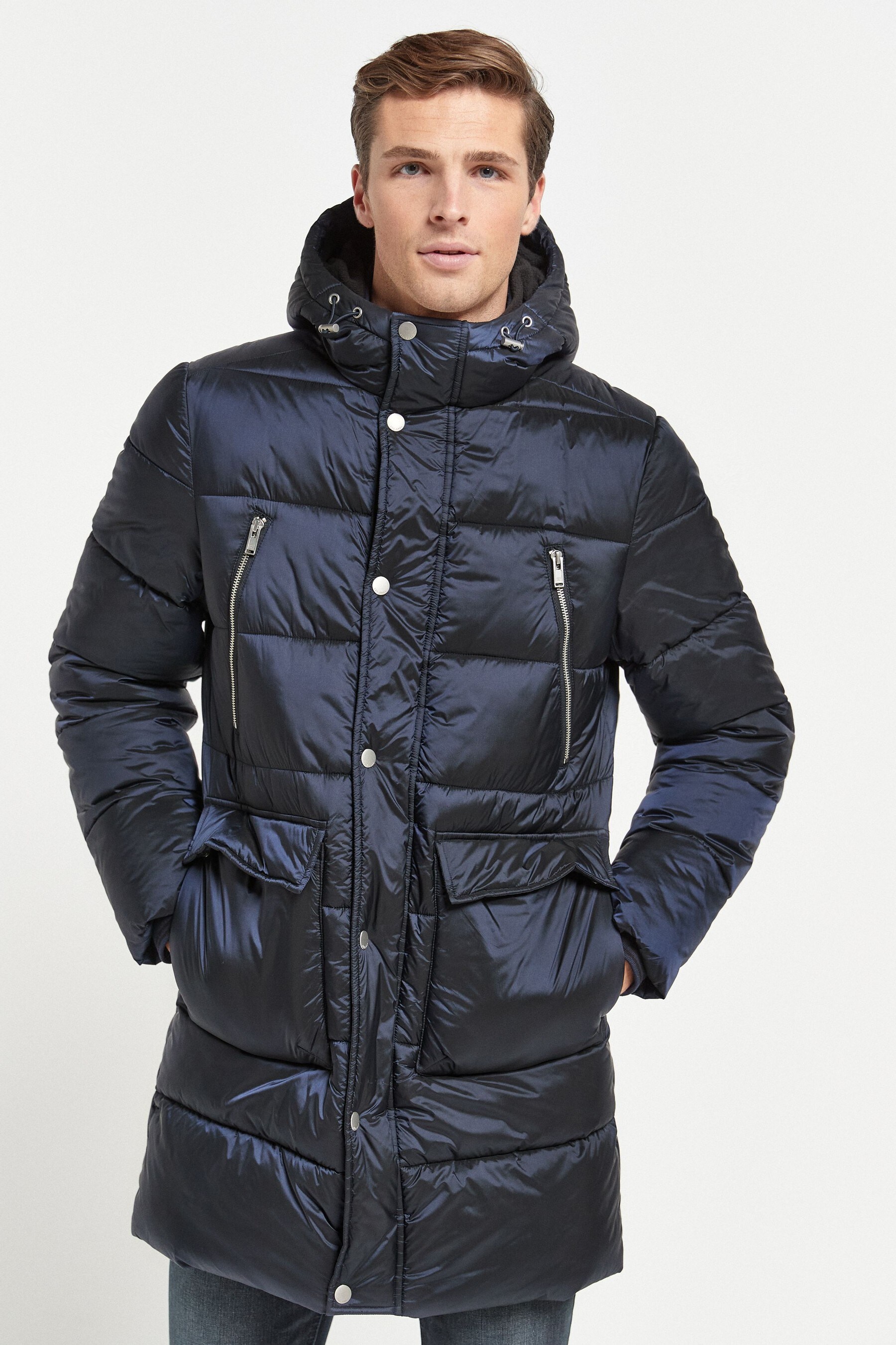 Buy Shower Resistant Longline Puffer Jacket from the Next UK online shop