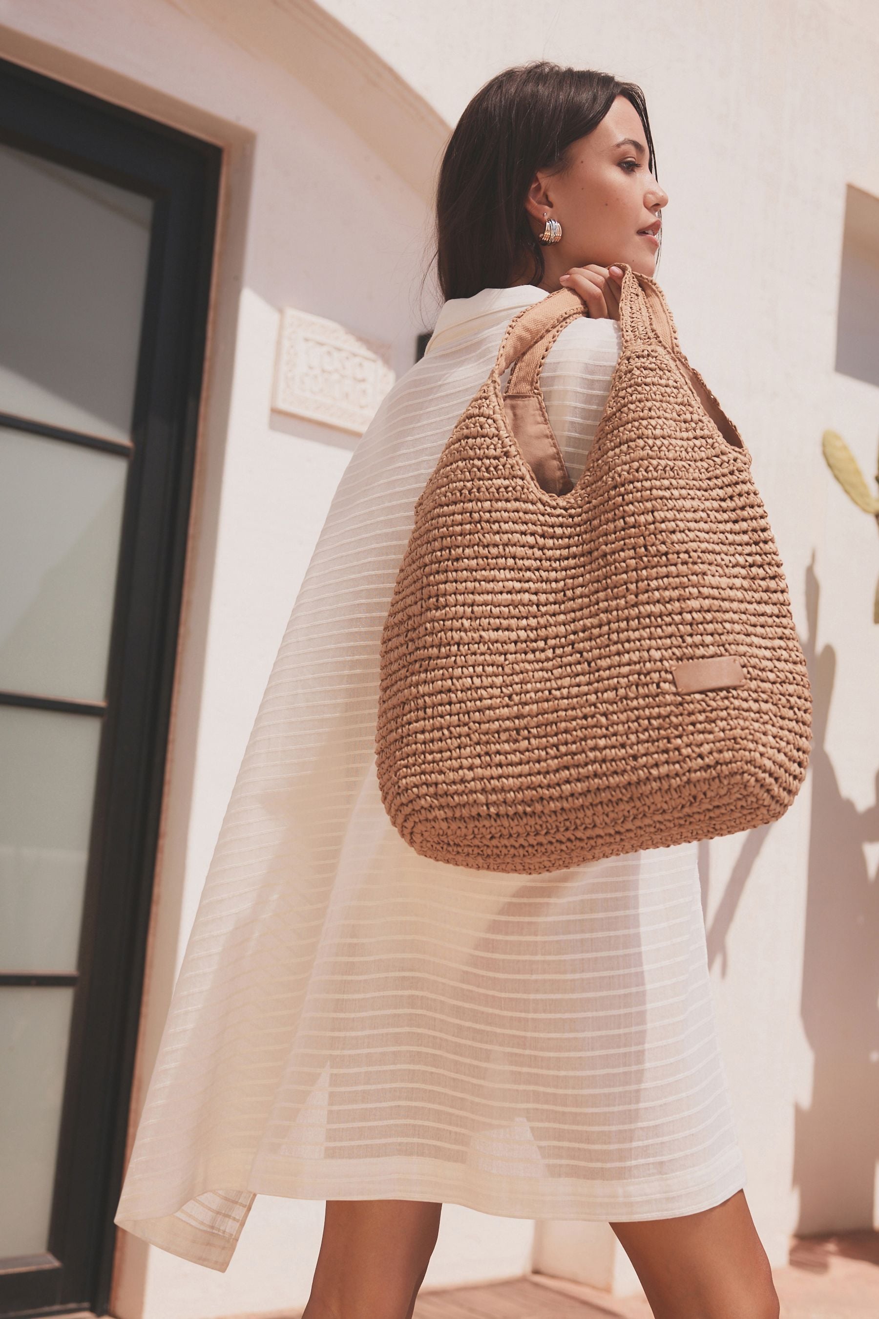 Straw messenger sale bag