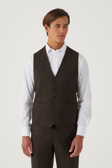 Skopes Harcourt Brown Suit Waistcoat