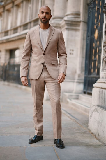 Stone Wool Donegal Suit: Jacket