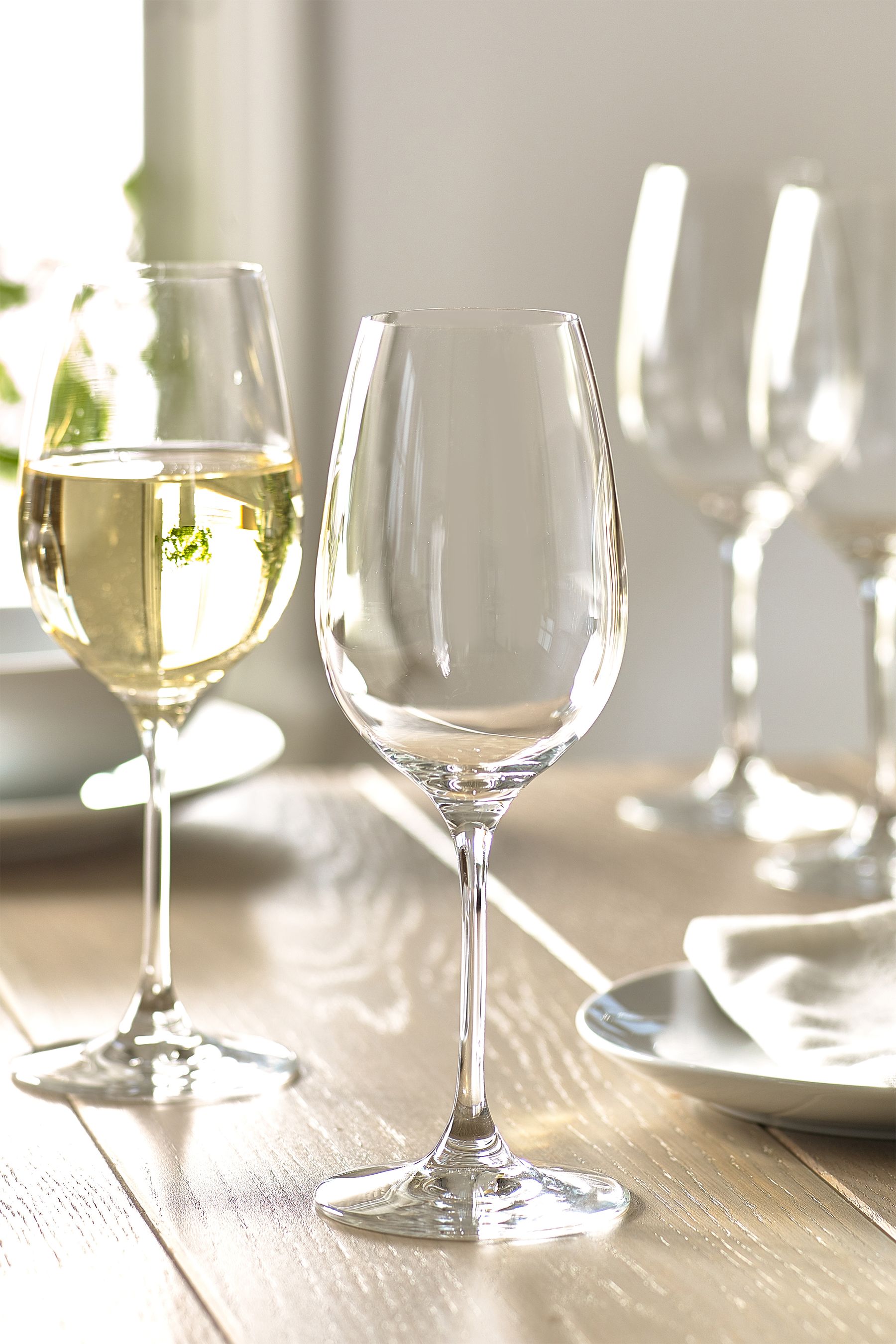 Clear Nova Crystal Wine Glasses Set of 4 White Wine Glasses