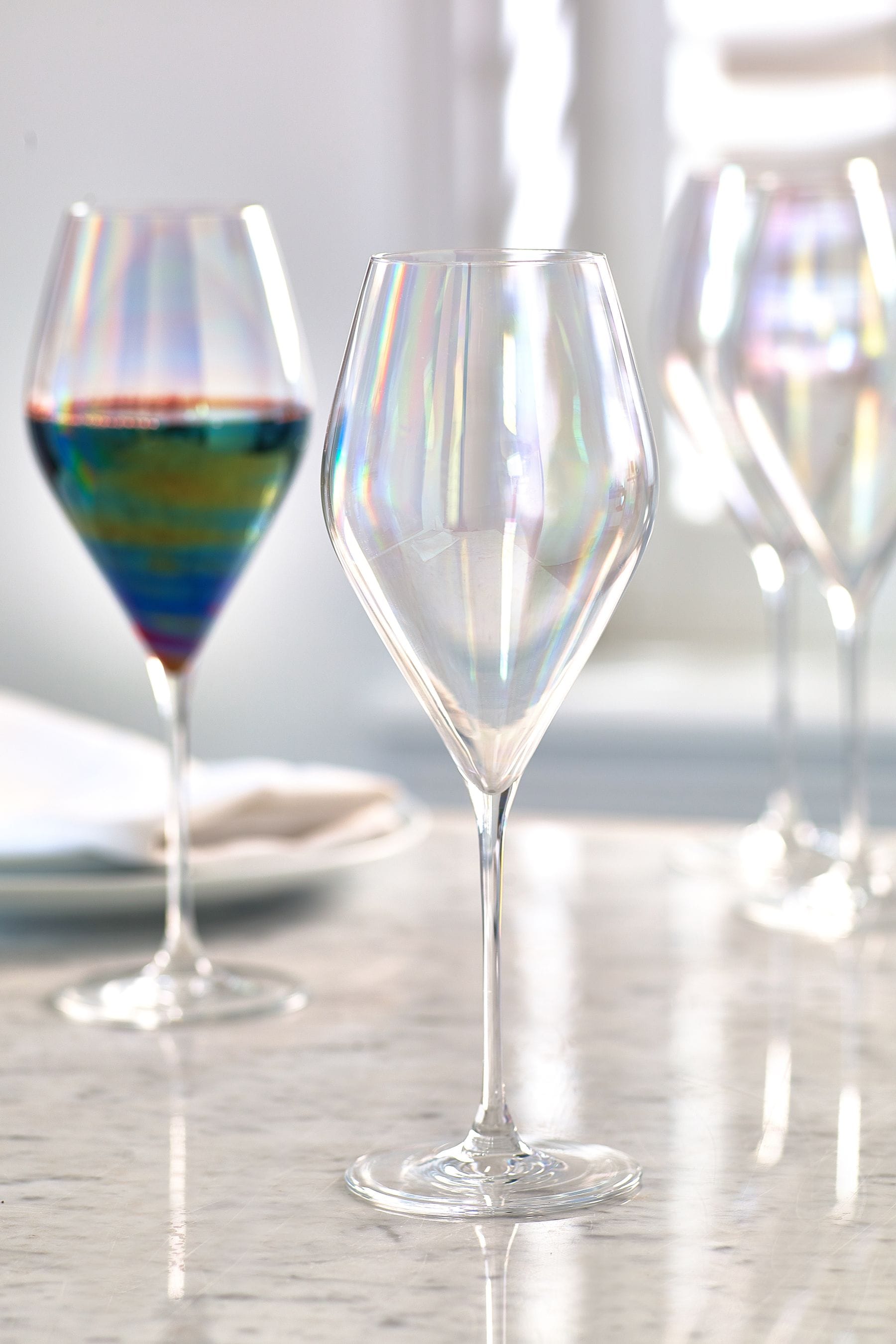 Iridescent glassware discount