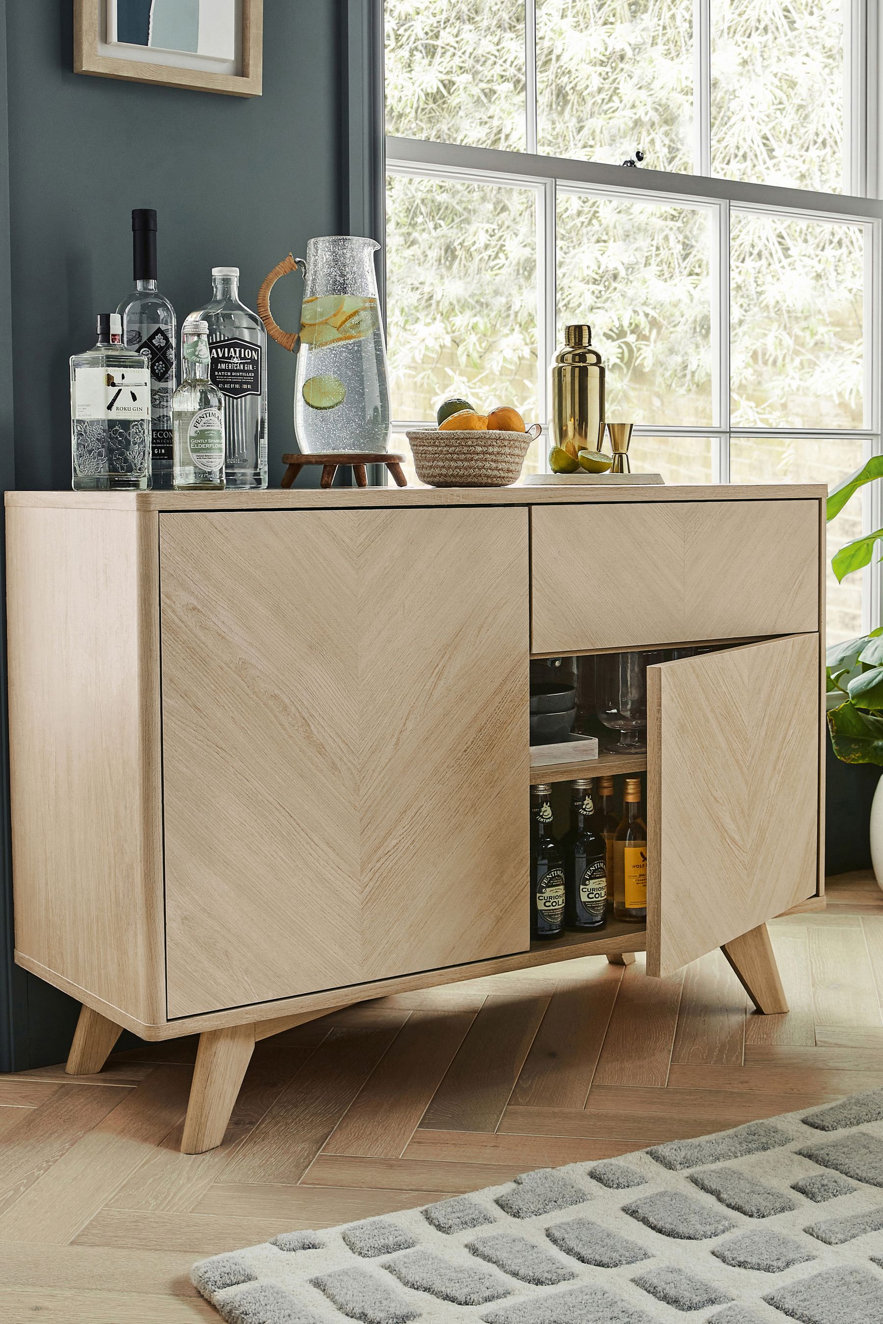 Buy Natural Anderson Oak Effect Small Sideboard from the Next UK
