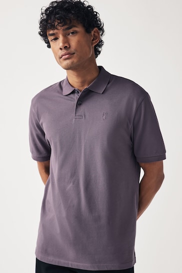Purple Grape Regular Fit Pique Polo Shirt