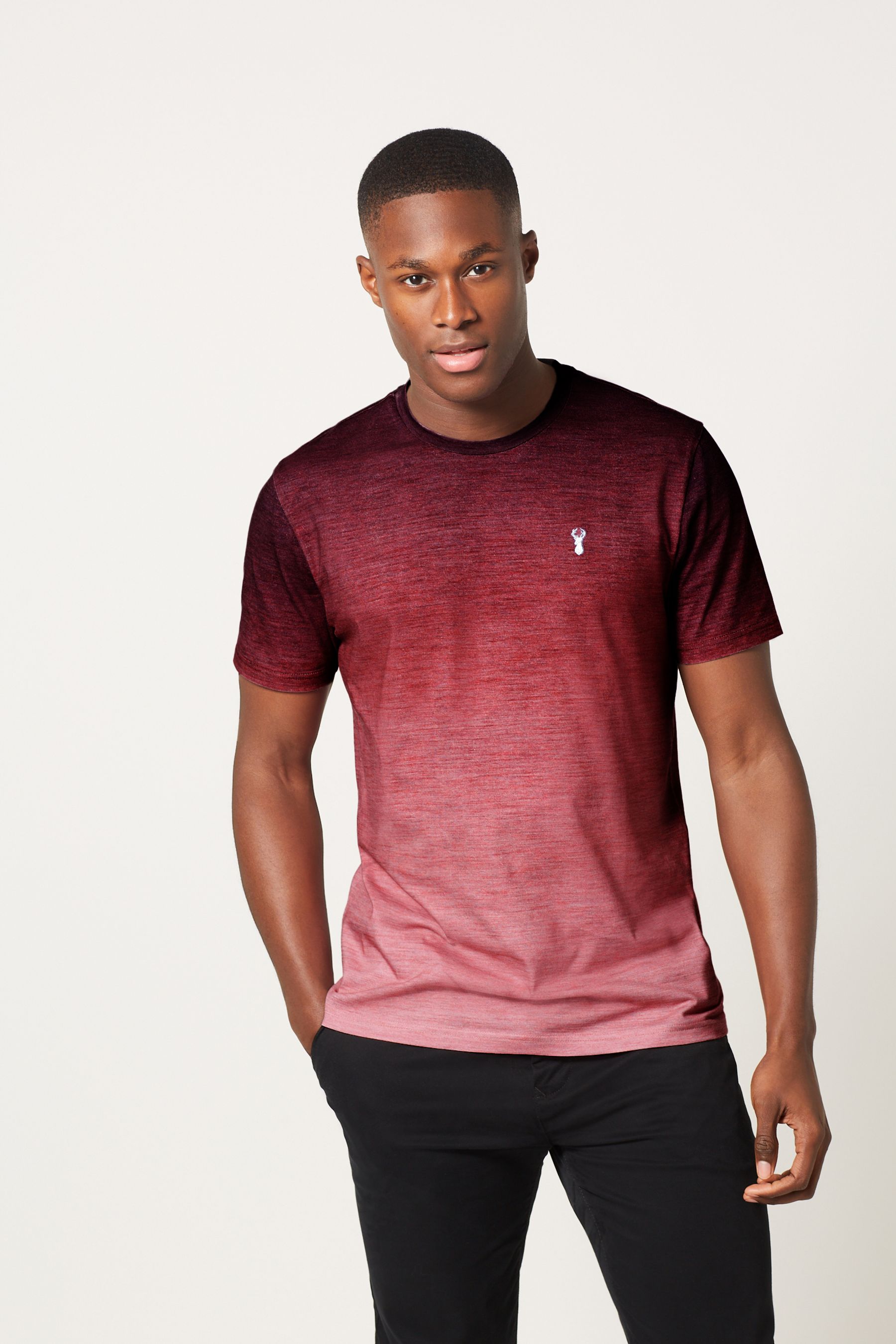 Buy Coral Red Stag Dip Dye T Shirt from the Next UK online shop