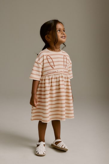 Stripe Textured Jersey Dress (3mths-7yrs)