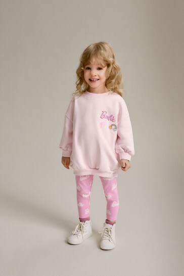 Pink Barbie Crew Sweatshirt & Leggings Set (3mths-7yrs)