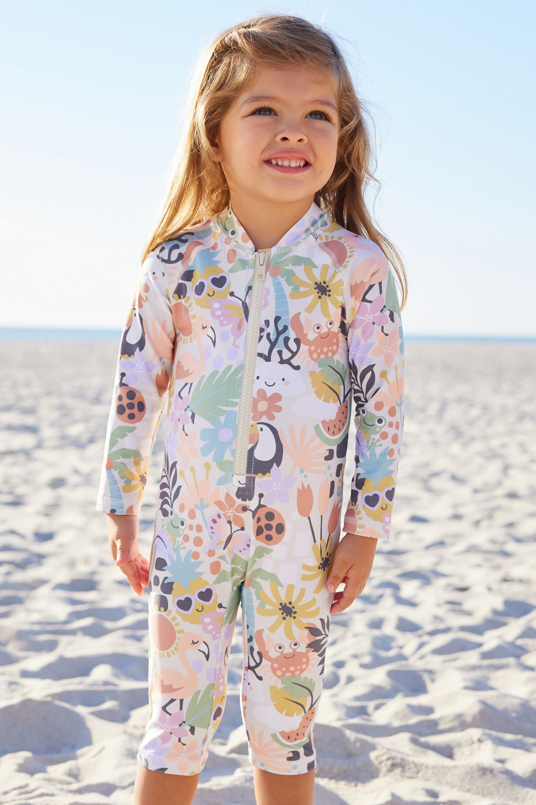 Girls long leg swimsuit discount