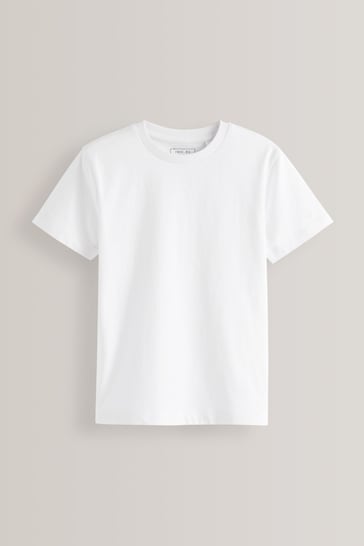 White Cotton Short Sleeve T-Shirt (3-16yrs)