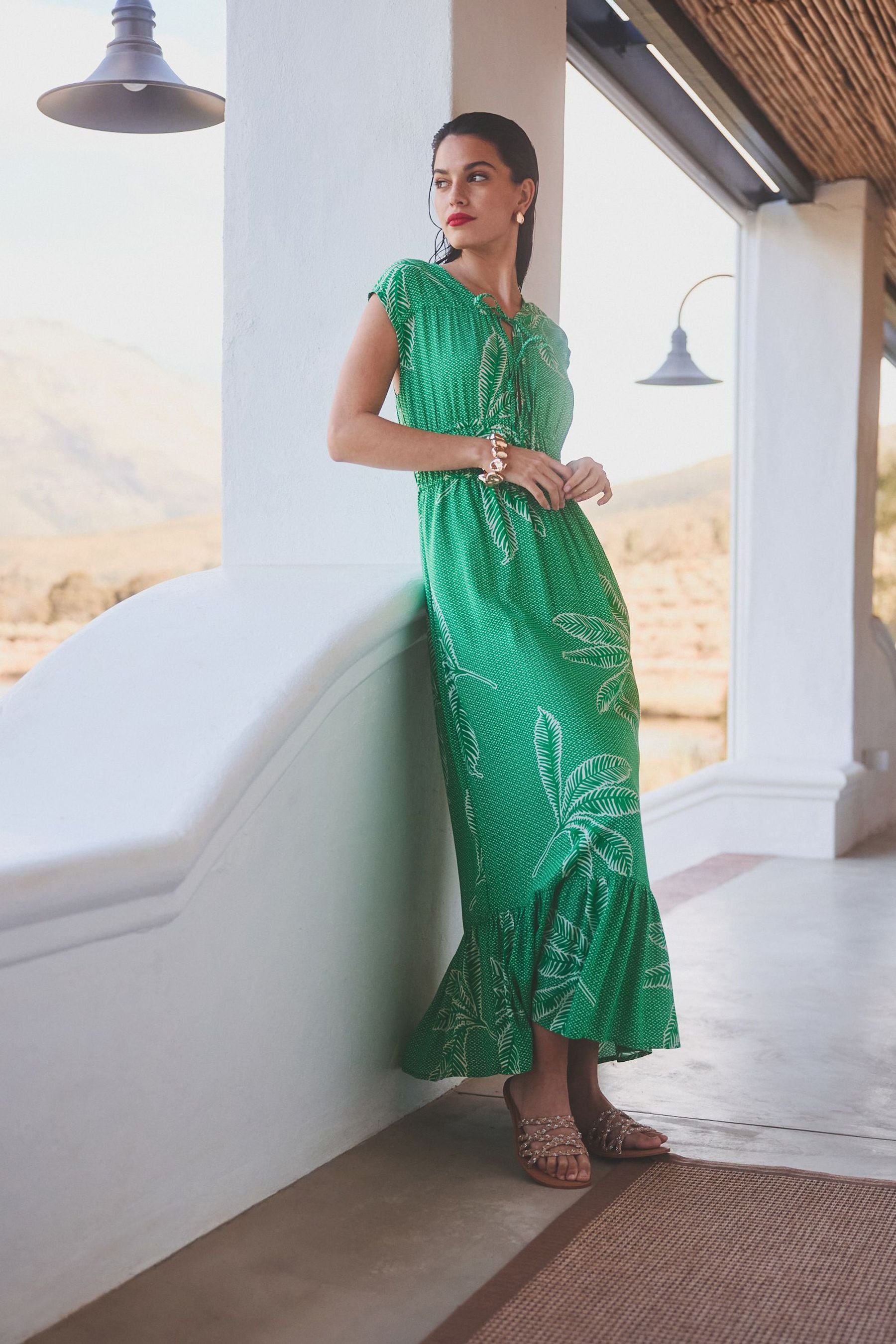 Short sleeve cheap tie front dress