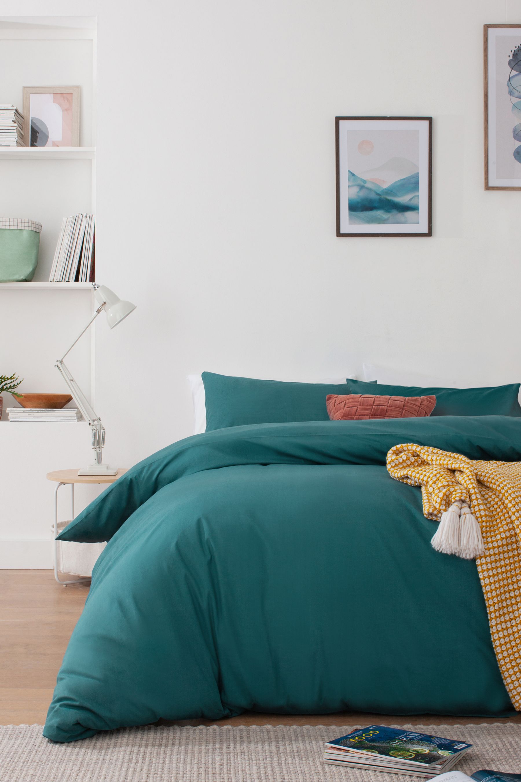 Teal top duvet cover
