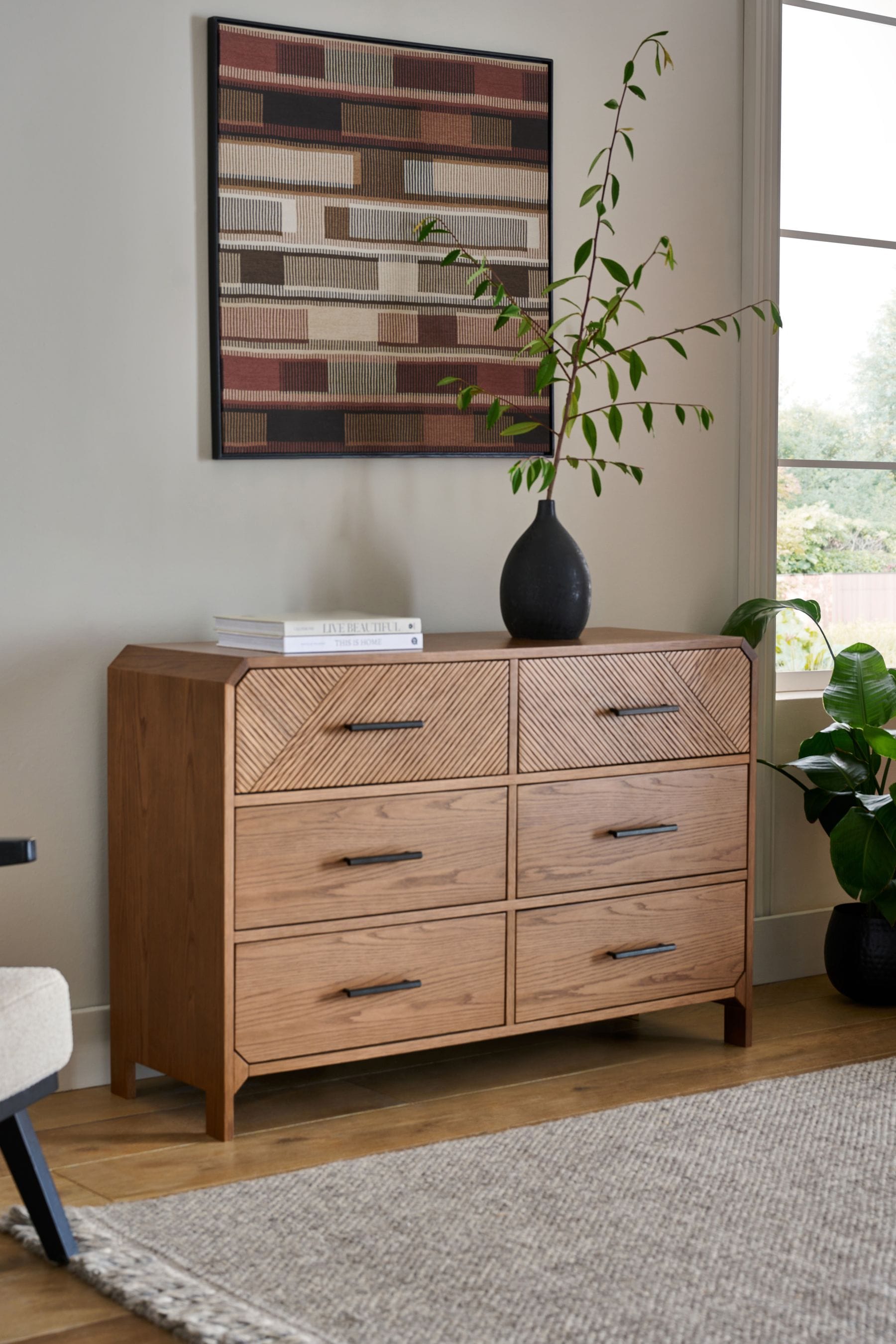 Natural 6 store drawer dresser