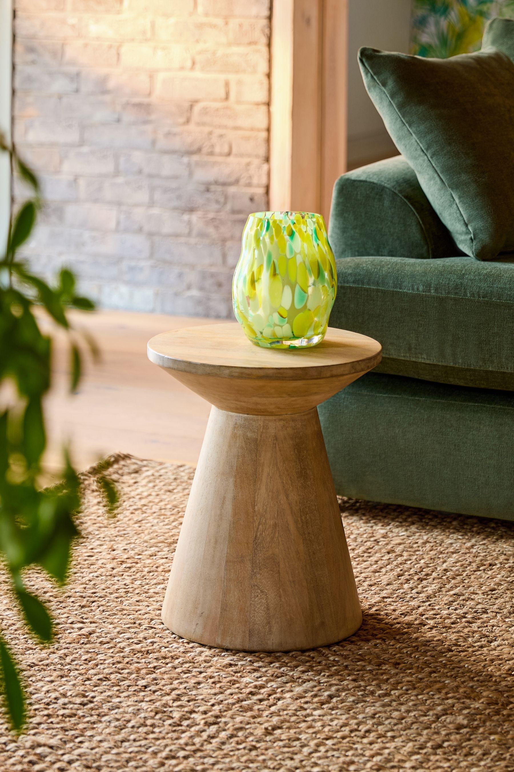 Natural wood new arrivals accent table