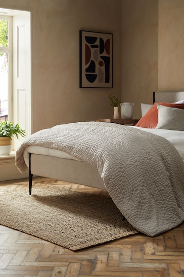 Natural Crinkle Textured Bedspread