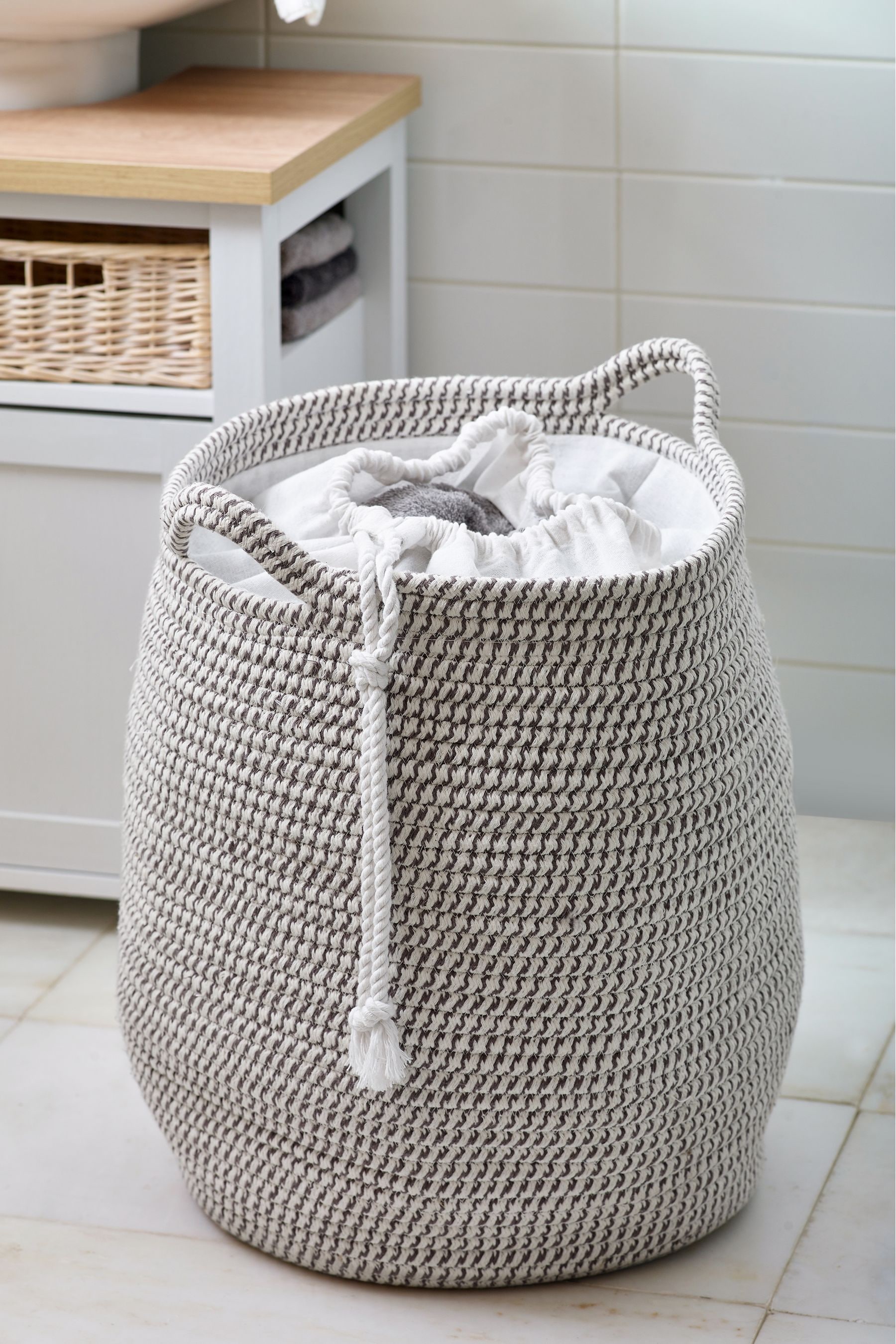 Linen basket grey best sale