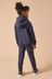 Navy Blue Zip Through and Hoodie Dress And Joggers Sports Set (3-16yrs)