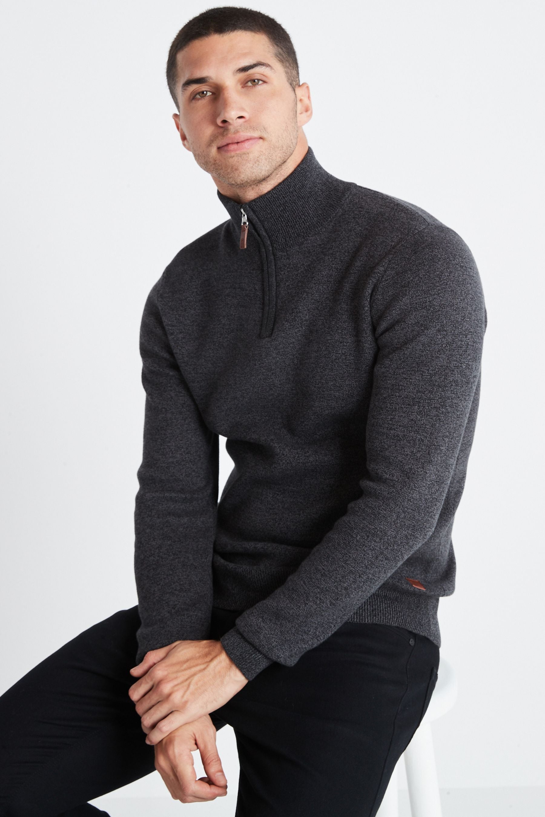 Jumper zip neck sale