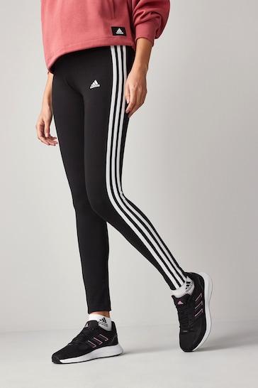 adidas AQUA Black Sportswear 3 Stripes Leggings