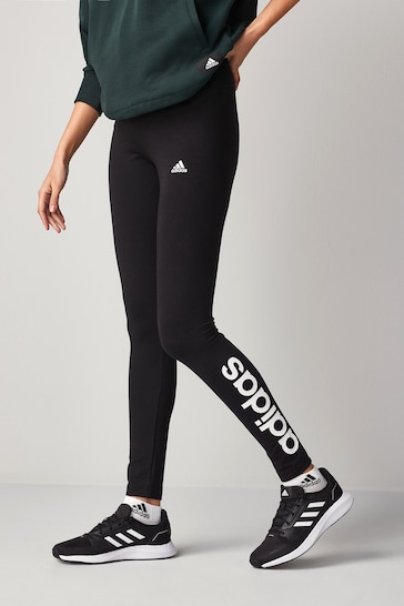 adidas Black Sportswear Essentials High-Waisted Logo Leggings