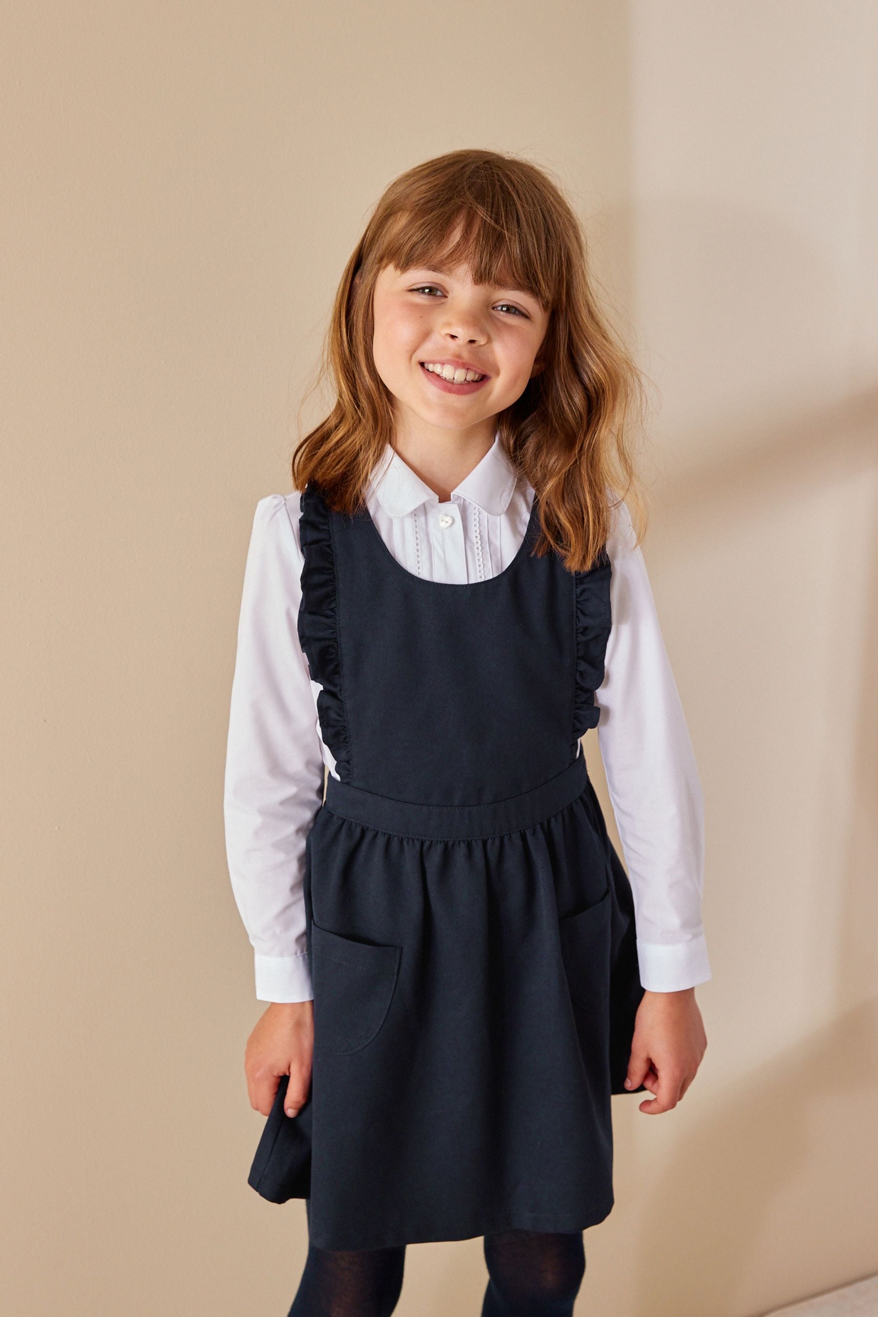 Ruffle pinafore on sale