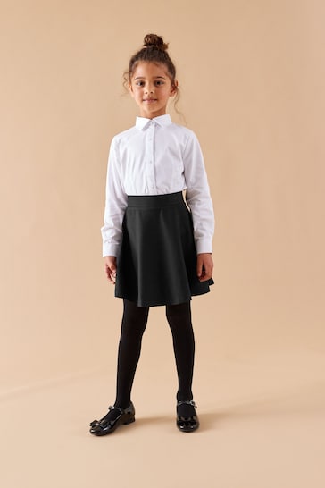 Black Jersey Stretch Pull-On School Skater Skirt (3-17yrs)