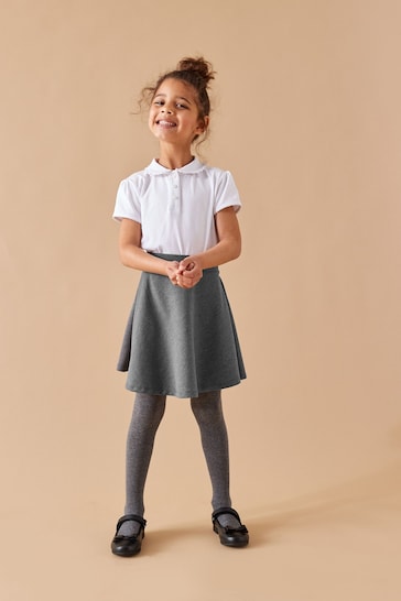 Grey Jersey Stretch Pull-On School Skater Skirt (3-17yrs)