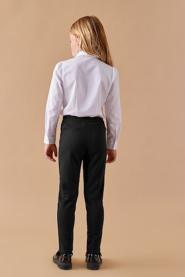 Black Jersey Stretch Pull-On Skinny School Trousers (3-17yrs)