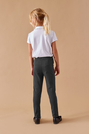 Grey Jersey Stretch Pull-On Skinny School Trousers (3-16yrs)