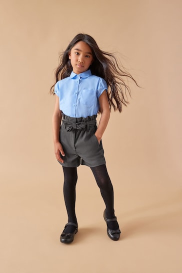 Grey School Paperbag Shorts (3-16yrs)