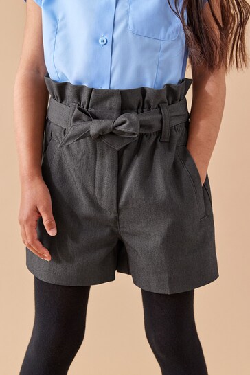 Grey School Paperbag Shorts (3-16yrs)