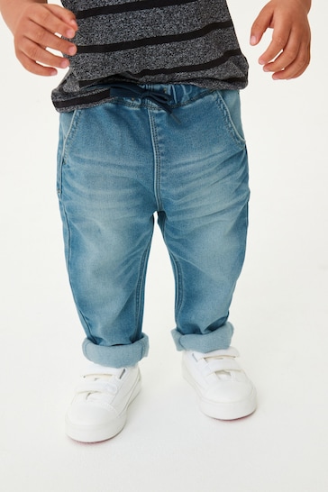 Mid Blue Denim Super Soft Pull On Jeans With Stretch (3mths-7yrs)