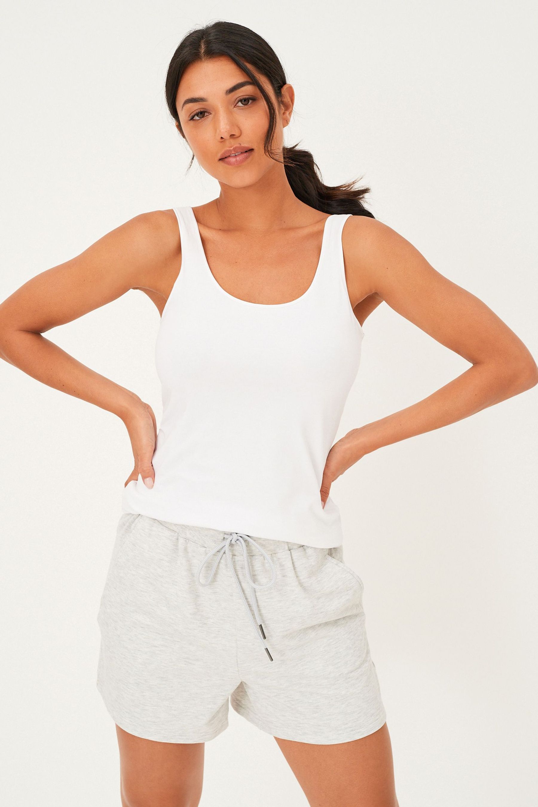 Buy White Cotton Tummy Control Secret Shaping Vest from the Next
