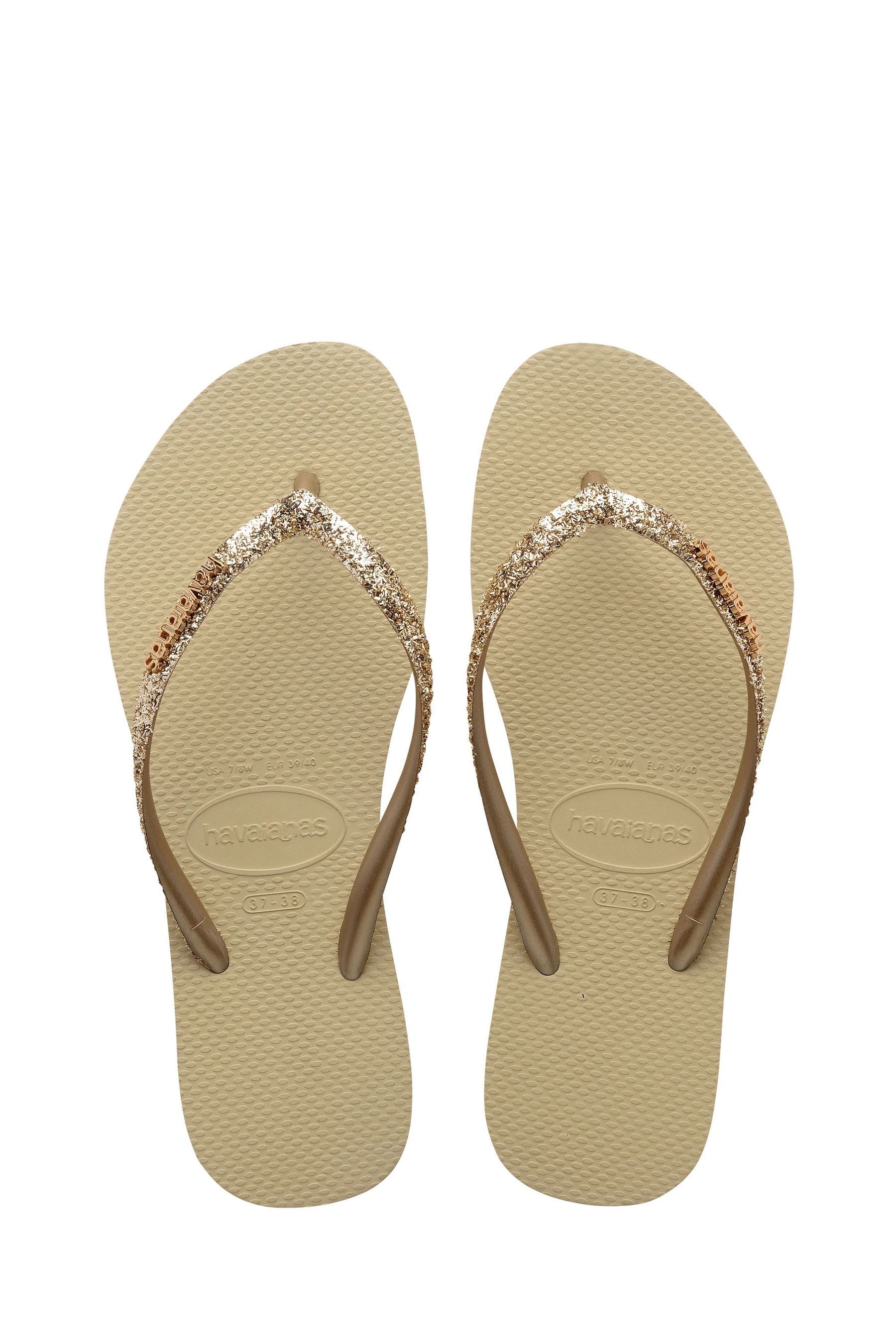 Sparkly flip shop flops next