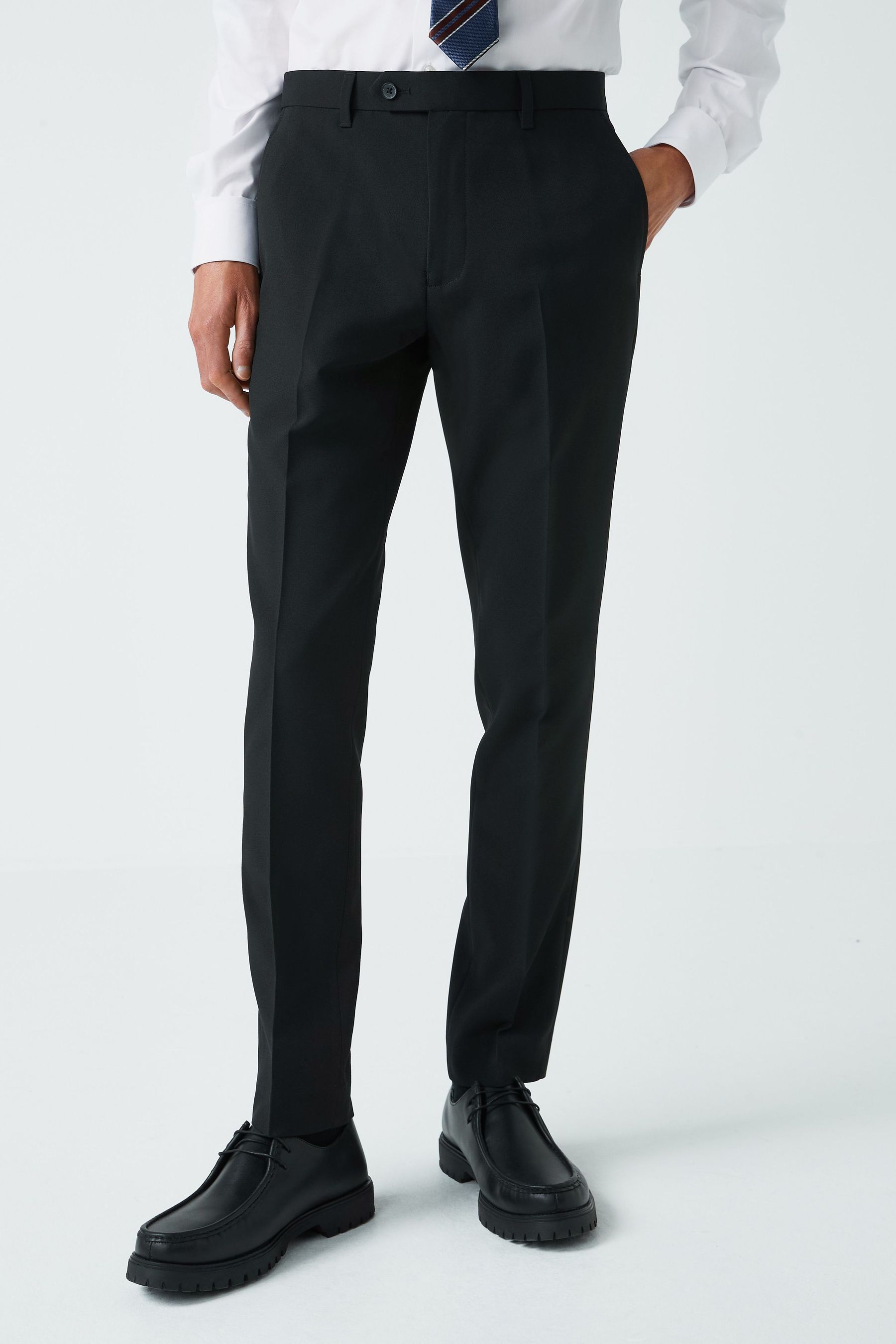 Smart black skinny trousers best sale
