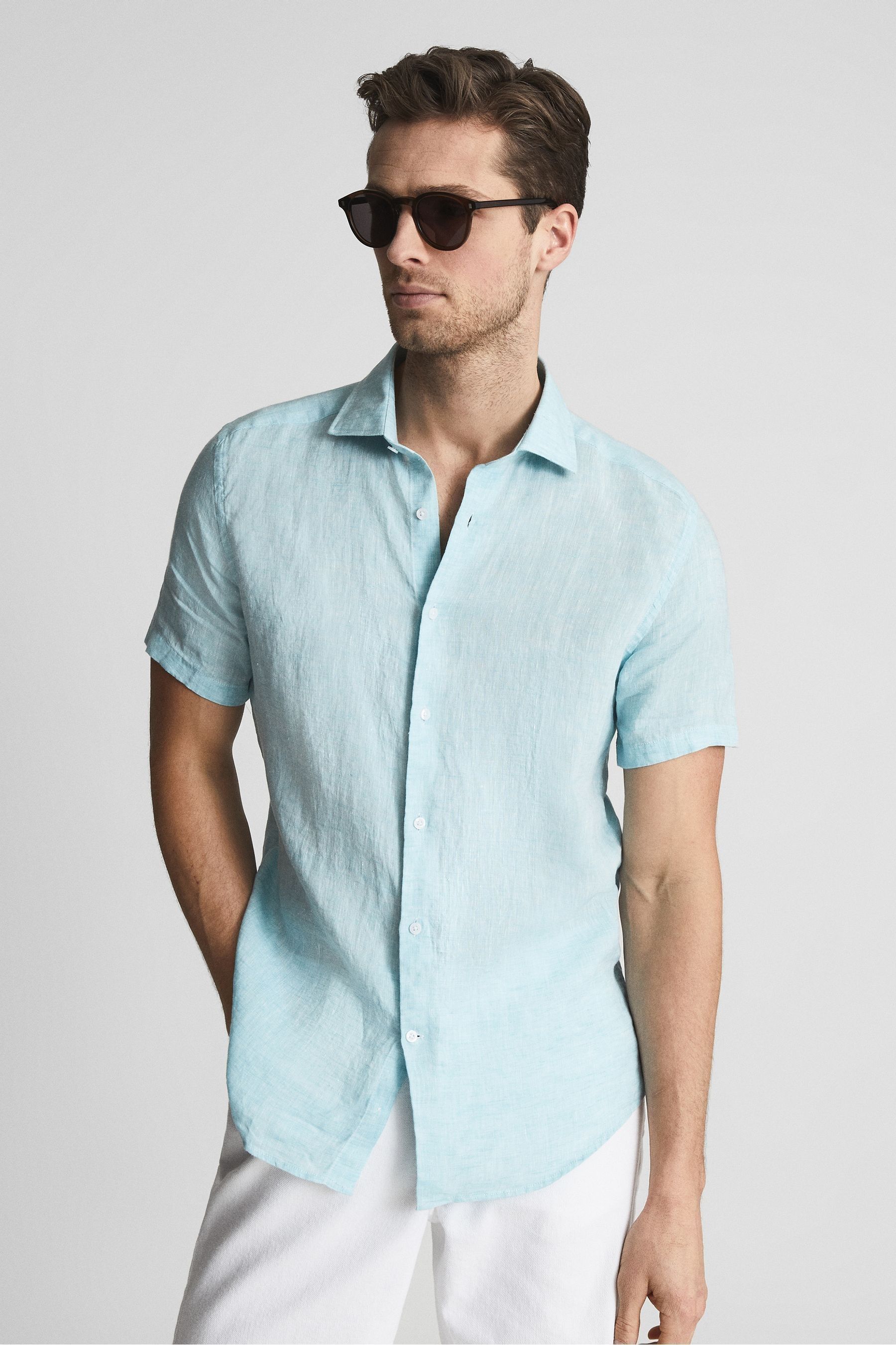 Buy Reiss Holiday Linen Slim Fit Shirt from the Next UK online shop