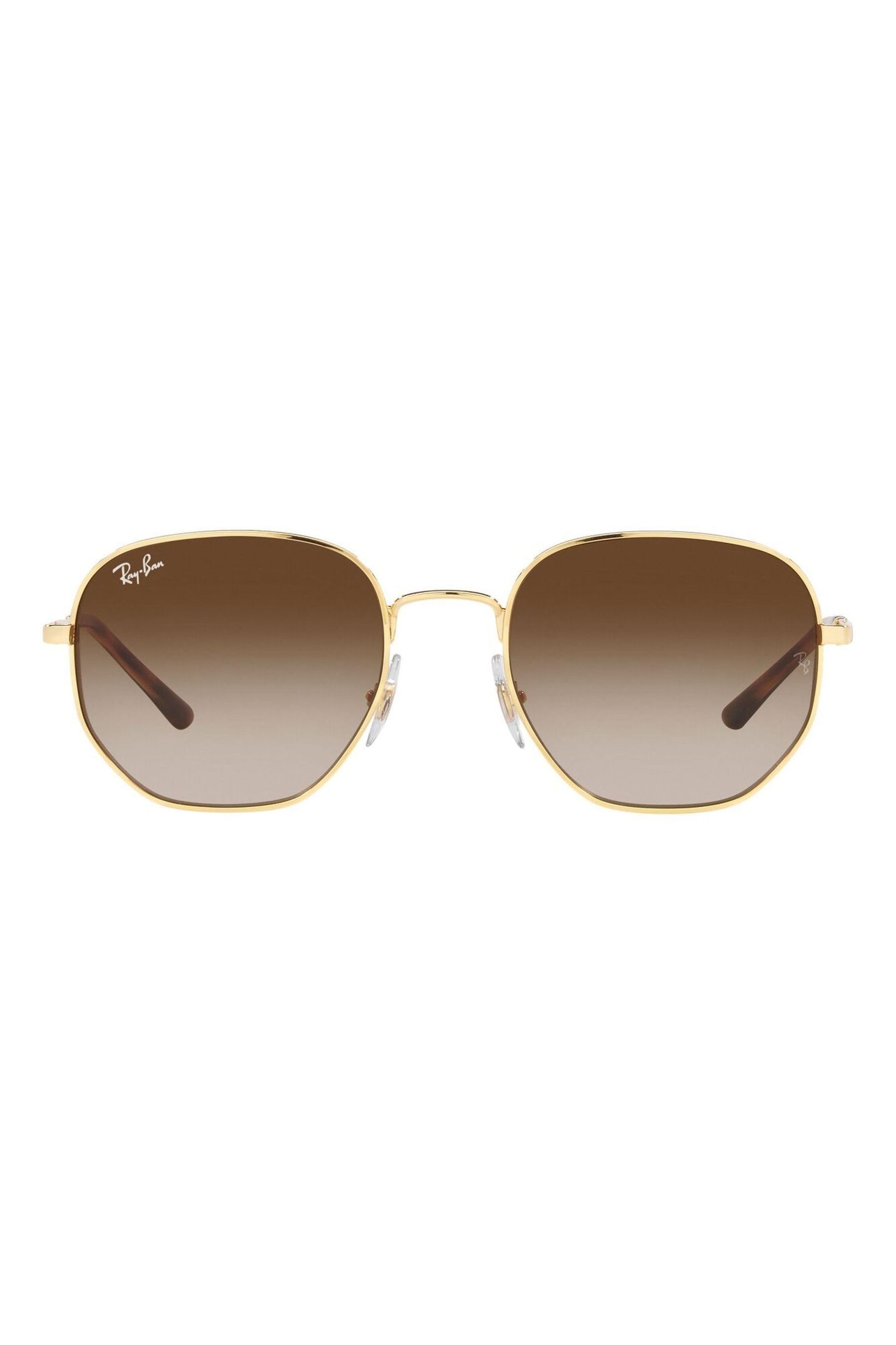 Buy Ray Ban Brown Hexagonal Sunglasses from the Next UK online shop