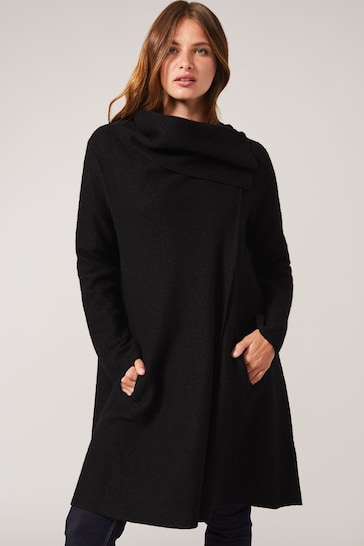 Buy Phase Eight Black Knit Bellona Coat from the Next UK online shop