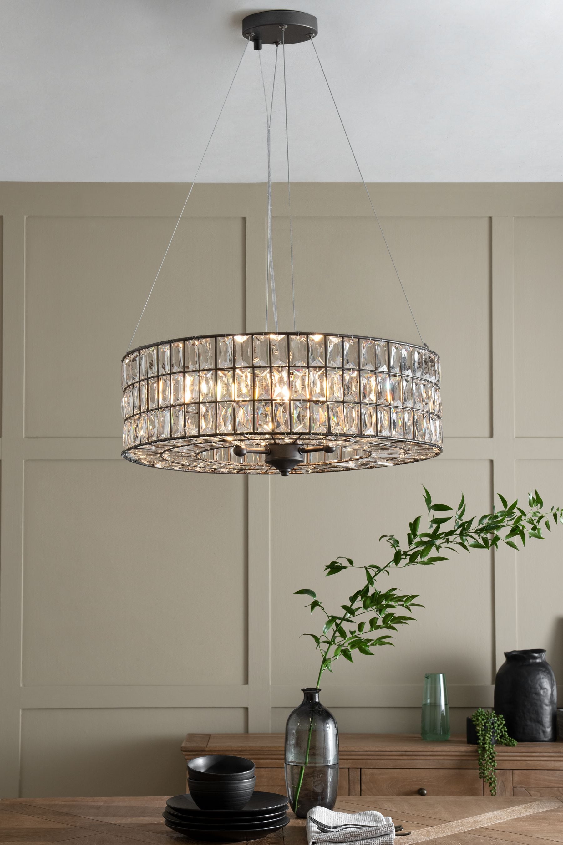 Buy Black Boston 3 Light Chandelier Ceiling Light from the Next UK