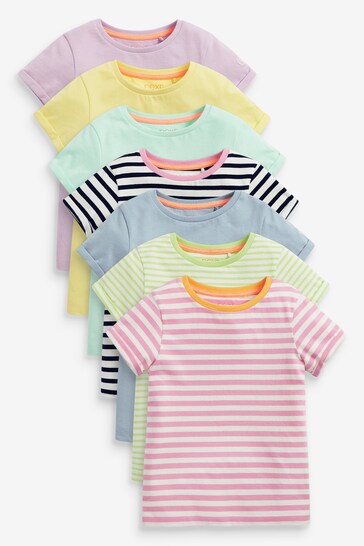 Buy 7 Pack Solid/Stripe T-Shirts (3-16yrs) from the Next UK online shop